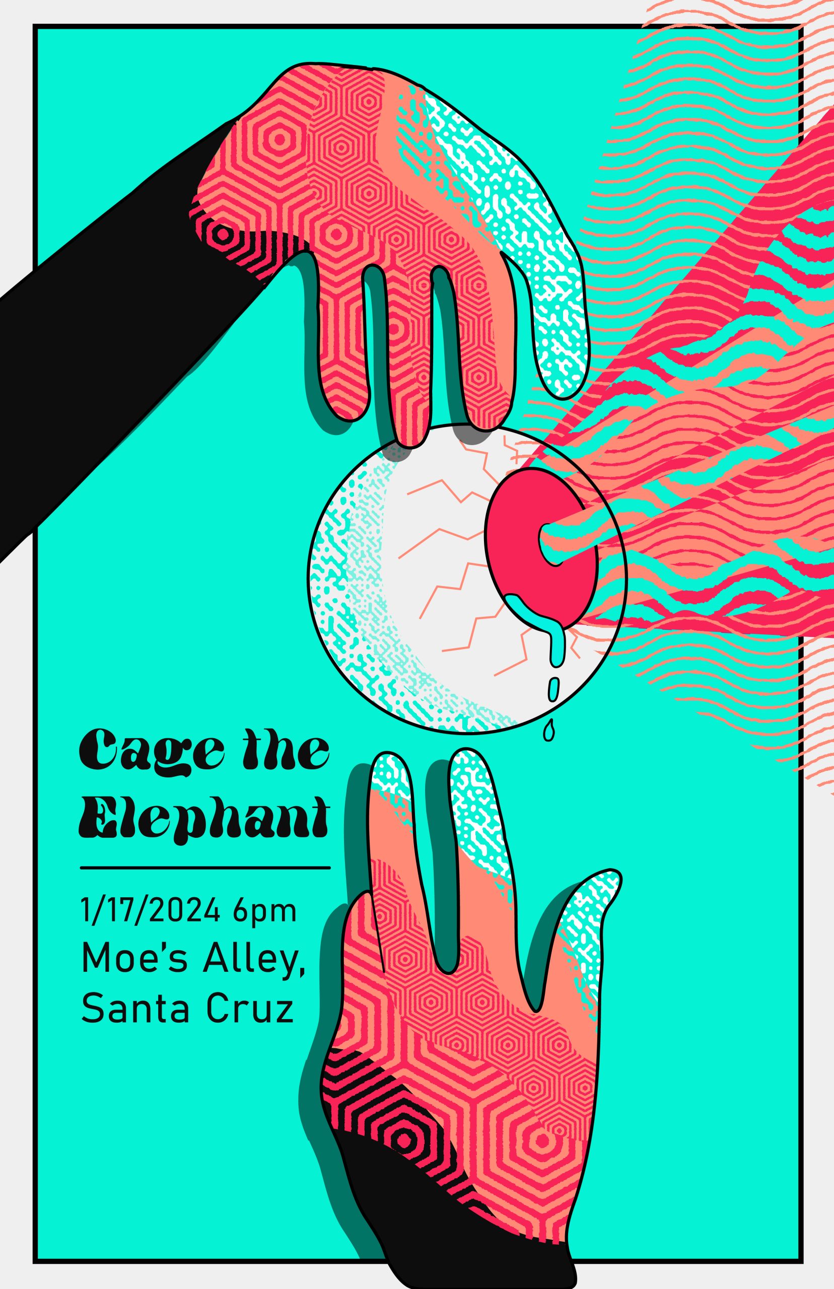 Cage the Elephant Concert Poster Design