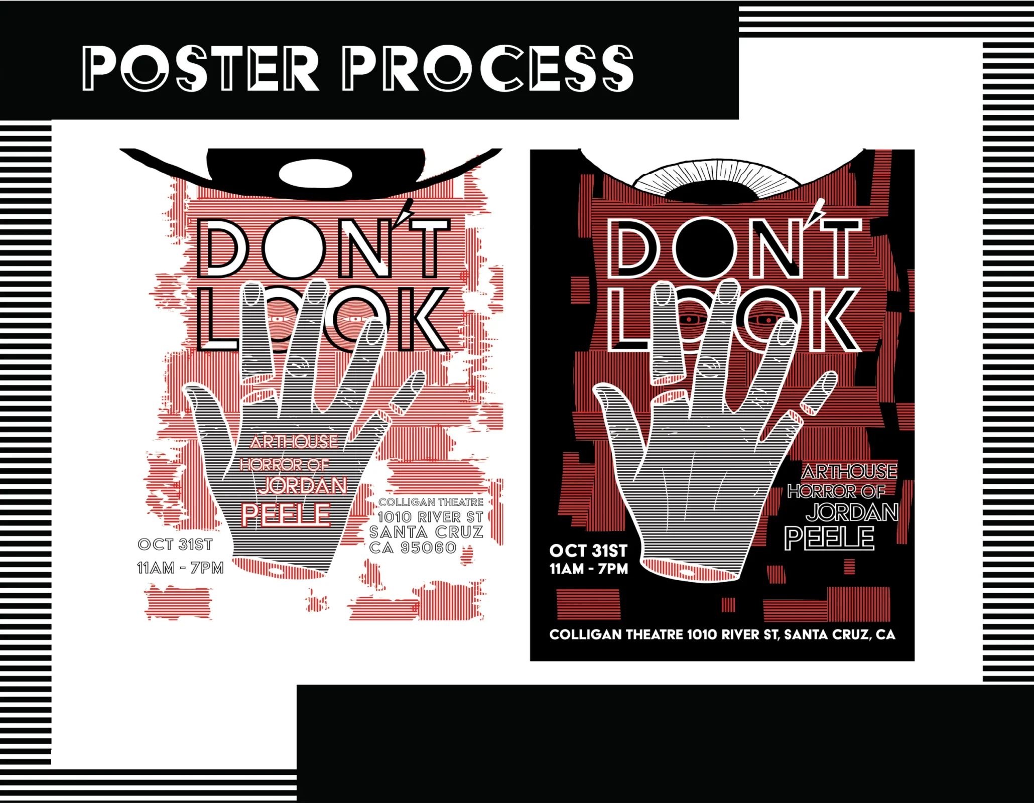 Don't Look Event Poster Process